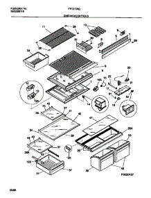 04 - Shelves / Controls parts for Frigidaire Refrigerator FRT21TRCD0 from AppliancePartsPros.com