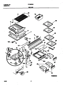 04 - Shelves parts for Frigidaire Refrigerator FRT22IRSHB0 from AppliancePartsPros.com