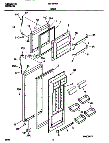02 - Doors parts for Frigidaire Refrigerator FRT22RRHD1 from AppliancePartsPros.com
