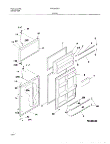 03 - Door parts for Frigidaire Refrigerator FRT21IQRJZ1 from AppliancePartsPros.com