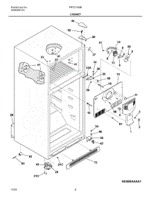 05 - Cabinet parts for Frigidaire Refrigerator FRT21IS6BQ3 from AppliancePartsPros.com