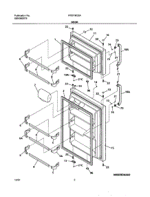 03 - Door parts for Frigidaire Refrigerator FRT21KD3AZ2 from AppliancePartsPros.com