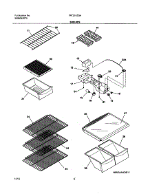 07 - Shelves parts for Frigidaire Refrigerator FRT21KD3AZ2 from AppliancePartsPros.com