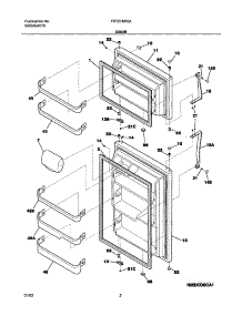 03 - Door parts for Frigidaire Refrigerator FRT21KR6AW2 from AppliancePartsPros.com