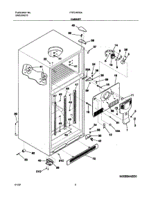 05 - Cabinet parts for Frigidaire Refrigerator FRT21KR6AW2 from AppliancePartsPros.com