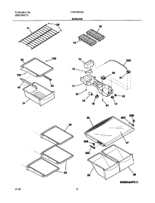07 - Shelves parts for Frigidaire Refrigerator FRT21KR6AW2 from AppliancePartsPros.com