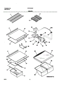 07 - Shelves parts for Frigidaire Refrigerator FRT21KG4CQ0 from AppliancePartsPros.com