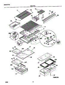 04 - Shelves parts for Frigidaire Refrigerator FRT21PRGW0 from AppliancePartsPros.com