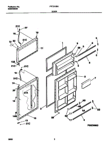 02 - Door parts for Frigidaire Refrigerator FRT21QRJZ2 from AppliancePartsPros.com
