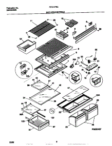 04 - Shelves / Controls parts for Frigidaire Refrigerator FRT21PRCW3 from AppliancePartsPros.com