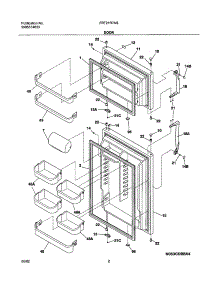 03 - Doors parts for Frigidaire Refrigerator FRT21R7ASB2 from AppliancePartsPros.com