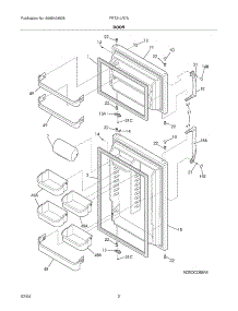 03 - Door parts for Frigidaire Refrigerator FRT21LR7AQ9 from AppliancePartsPros.com
