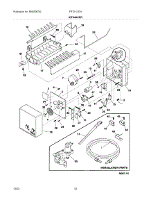 11 - Ice Maker parts for Frigidaire Refrigerator FRT21LR7AW8 from AppliancePartsPros.com