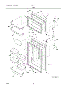 03 - Door parts for Frigidaire Refrigerator FRT21LR7AWP from AppliancePartsPros.com