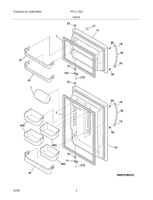 03 - Door parts for Frigidaire Refrigerator FRT21LR8DK5 from AppliancePartsPros.com