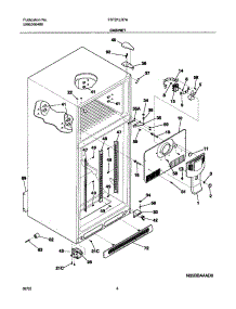 05 - Cabinet parts for Frigidaire Refrigerator FRT21LR7AW4 from AppliancePartsPros.com