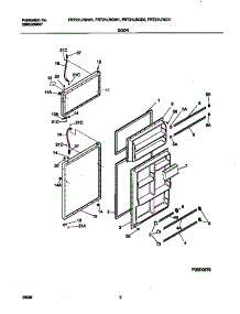 02 - Door parts for Frigidaire Refrigerator FRT21LRGW0 from AppliancePartsPros.com