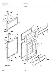 03 - Door parts for Frigidaire Refrigerator FRT21LRGW9 from AppliancePartsPros.com