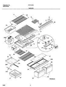 07 - Shelves parts for Frigidaire Refrigerator FRT21LRGW9 from AppliancePartsPros.com