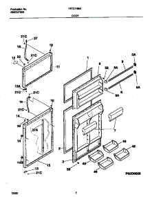 02 - Door parts for Frigidaire Refrigerator FRT21NNHW4 from AppliancePartsPros.com