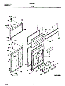 02 - Doors parts for Frigidaire Refrigerator FRT21NGJD1 from AppliancePartsPros.com
