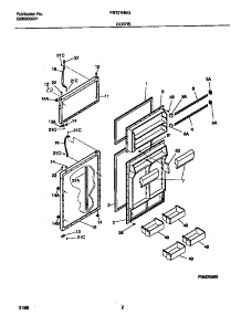 02 - Doors parts for Frigidaire Refrigerator FRT21NNGW0 from AppliancePartsPros.com