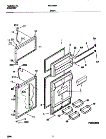 02 - Doors parts for Frigidaire Refrigerator FRT21NNHB1 from AppliancePartsPros.com