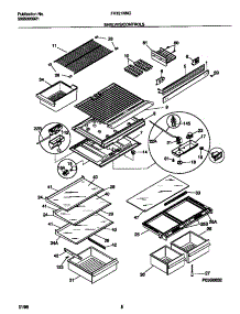 04 - Shelves / Controls parts for Frigidaire Refrigerator FRT21NNGW0 from AppliancePartsPros.com