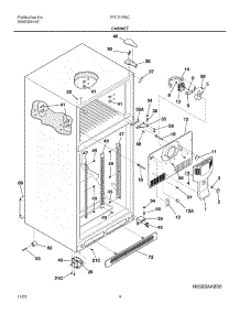 05 - Cabinet parts for Frigidaire Refrigerator FRT21P6CW1 from AppliancePartsPros.com