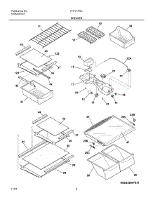 07 - Shelves parts for Frigidaire Refrigerator FRT21P6CW1 from AppliancePartsPros.com