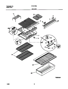 04 - Shelves parts for Frigidaire Refrigerator FRT21PRGD3 from AppliancePartsPros.com