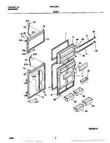 02 - Door parts for Frigidaire Refrigerator FRT21QRCW3 from AppliancePartsPros.com
