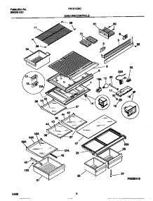 04 - Shelves / Controls parts for Frigidaire Refrigerator FRT21QRCD2 from AppliancePartsPros.com