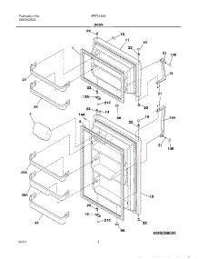 03 - Door parts for Frigidaire Refrigerator FRT21S6AB0 from AppliancePartsPros.com
