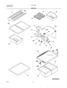 07 - Shelves parts for Frigidaire Refrigerator FRT21S6AB0 from AppliancePartsPros.com