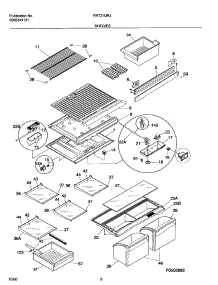 09 - Shelves parts for Frigidaire Refrigerator FRT21QRJZ3 from AppliancePartsPros.com