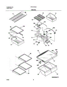 07 - Shelves parts for Frigidaire Refrigerator FRT21R7ASB5 from AppliancePartsPros.com