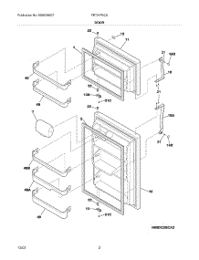 03 - Door parts for Frigidaire Refrigerator FRT21P6CSB2 from AppliancePartsPros.com