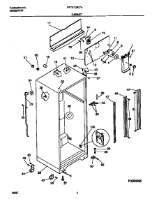 03 - Cabinet parts for Frigidaire Refrigerator FRT21QRCD4 from AppliancePartsPros.com