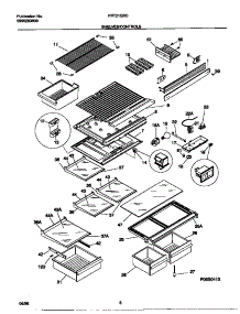 04 - Shelves / Controls parts for Frigidaire Refrigerator FRT21QRCD3 from AppliancePartsPros.com