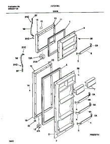 02 - Door parts for Frigidaire Refrigerator FRT21RRJD0 from AppliancePartsPros.com