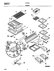 04 - Shelves parts for Frigidaire Refrigerator FRT21RRJD0 from AppliancePartsPros.com