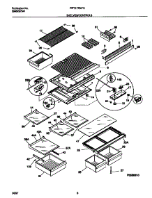 04 - Shelves / Controls parts for Frigidaire Refrigerator FRT21TSCW6 from AppliancePartsPros.com