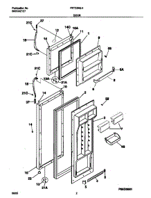 02 - Door parts for Frigidaire Refrigerator FRT22INLHD4 from AppliancePartsPros.com
