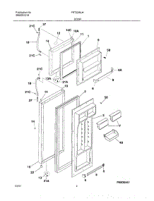 03 - Door parts for Frigidaire Refrigerator FRT22INLHB5 from AppliancePartsPros.com