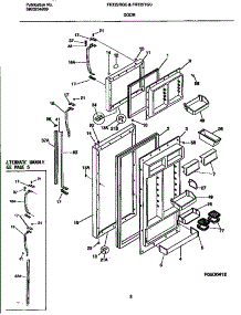 02 - Door parts for Frigidaire Refrigerator FRT22TGCW0 from AppliancePartsPros.com