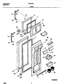02 - Doors parts for Frigidaire Refrigerator FRT22TSEB3 from AppliancePartsPros.com