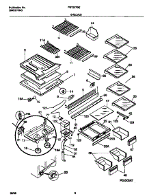 04 - Shelves parts for Frigidaire Refrigerator FRT22TSEB3 from AppliancePartsPros.com