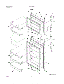 03 - Door parts for Frigidaire Refrigerator FRT21KS5AQ1 from AppliancePartsPros.com