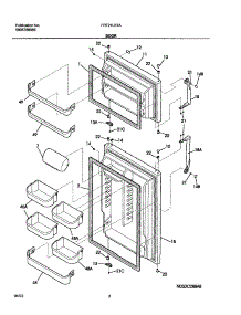 03 - Doors parts for Frigidaire Refrigerator FRT21LR7AW7 from AppliancePartsPros.com
